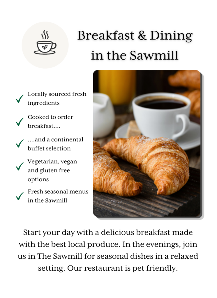 Breakfast at hotel near Corfe Castle Dorset
